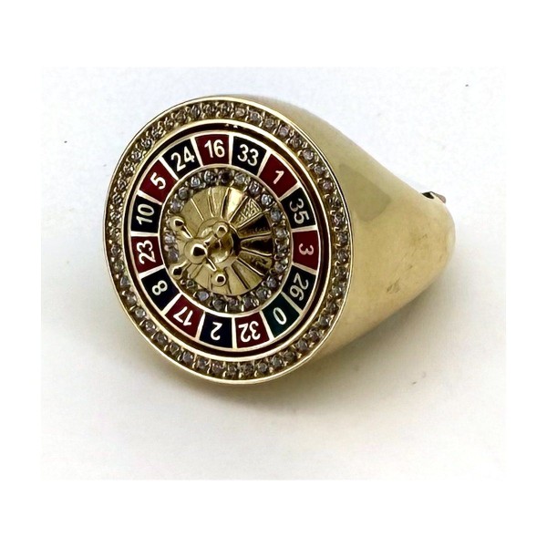 Anillo ruleta de oro 18k